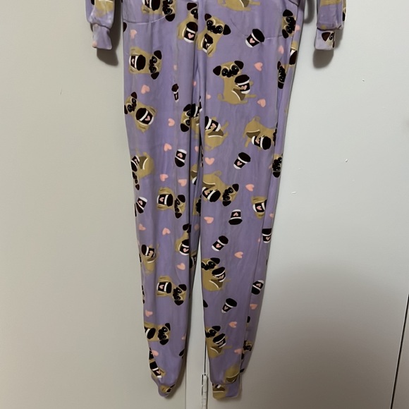 NWT PURPLE PUG AND COFFEE ONESIE - Picture 3 of 7